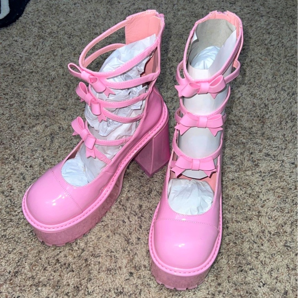 Pink Bow Boots